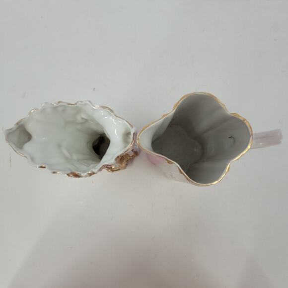 Coquette Pink Gilded Vase Pitcher Lot Romantic Cottagecore Vintage Shabby Chic - Picture 6 of 12